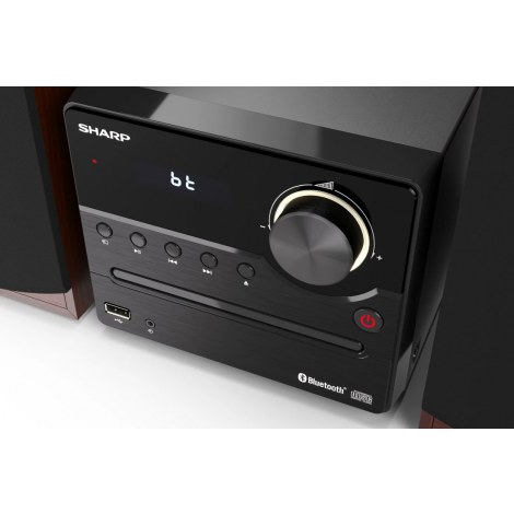 Sharp XL-B512(BR) Hi-Fi Micro System, CD/FM/USB/Bluetooth v5.0, 45W, Brown Sharp | Hi-Fi Micro System | XL-B512(BR) | USB port | - 5